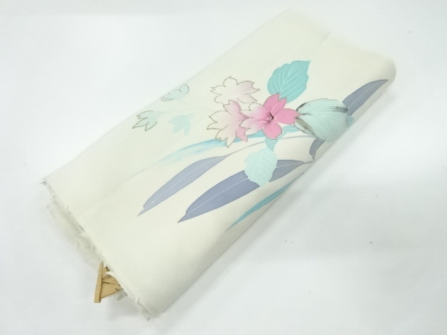 JAPANESE KIMONO / ANTIQUE ARAIHARI FOR KIMONO / SILK / FLOWERS